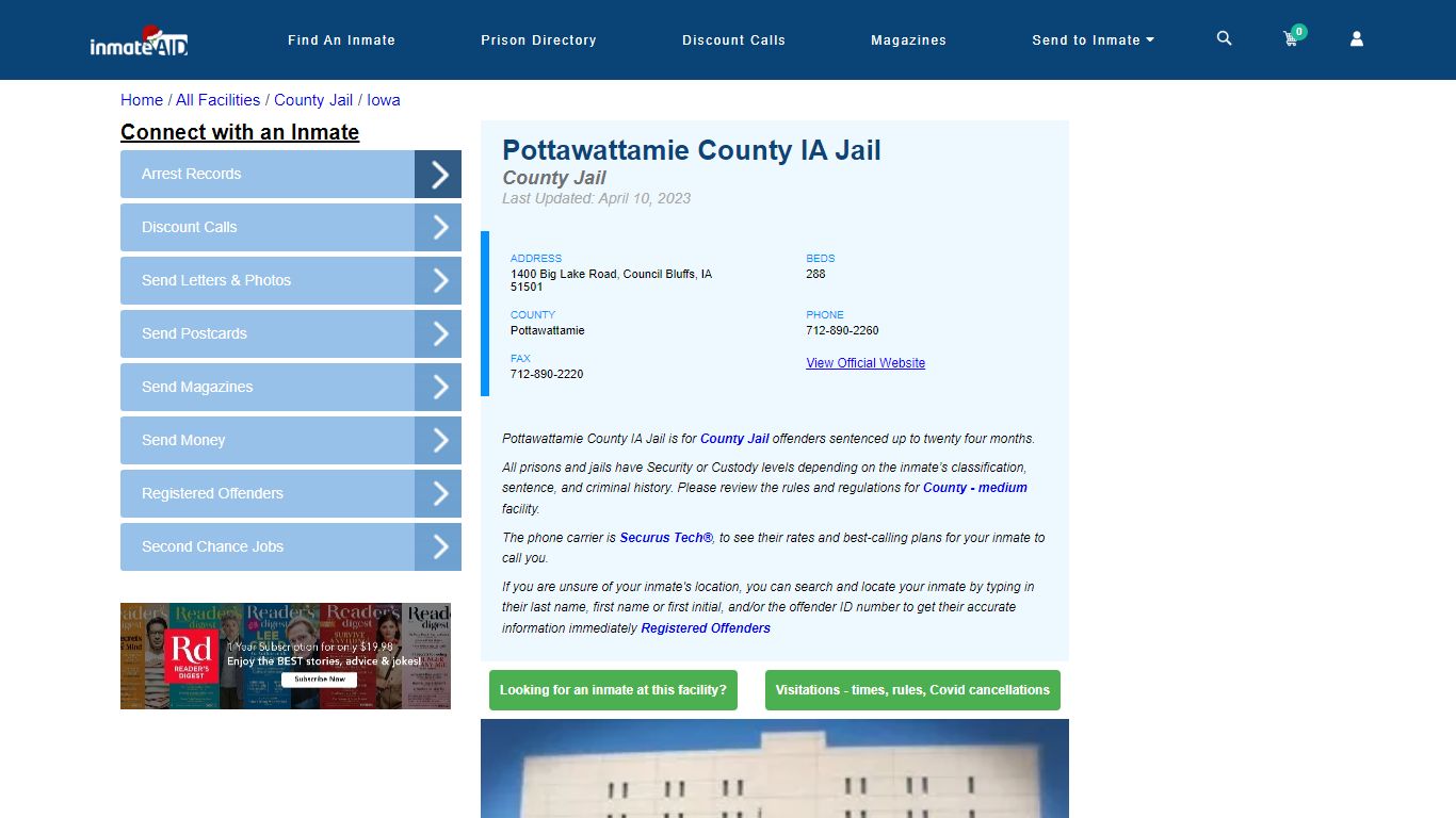 Pottawattamie County IA Jail - Inmate Locator - Council Bluffs, IA